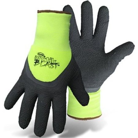 BOSS Gloves Latex Ctd Hivis Green L 7845L